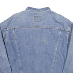 LEVI'S Mens Blue Denim Jacket L Cotton Blend Relaxed Fit Button Closure Casual