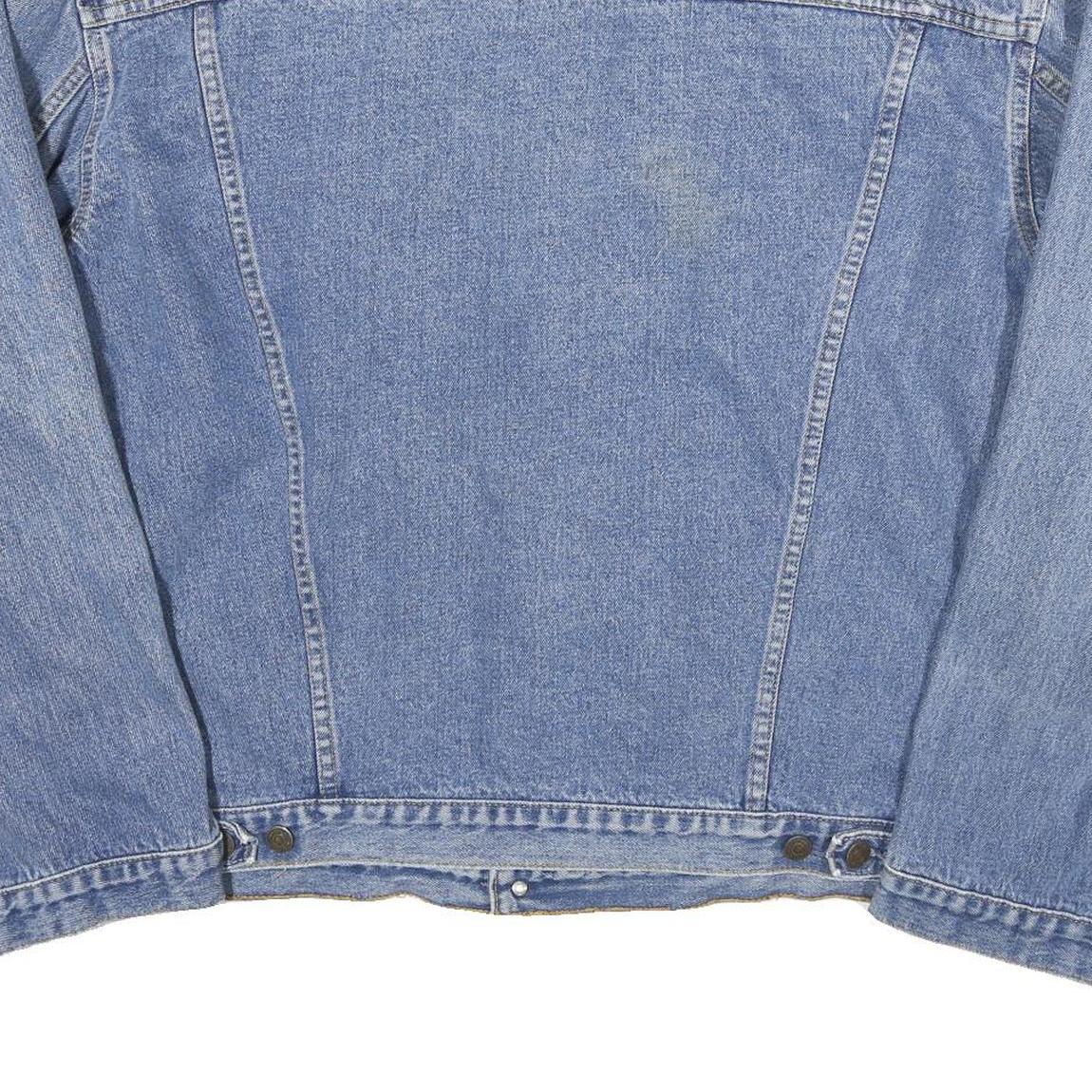 LEVI'S Mens Blue Denim Jacket L Cotton Blend Relaxed Fit Button Closure Casual