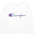 CHAMPION REVERSE WEAVE Mens White Crew Neck S Cotton Blend Sweatshirt Pullover