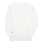 CHAMPION REVERSE WEAVE Mens White Crew Neck S Cotton Blend Sweatshirt Pullover