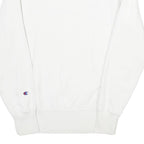 CHAMPION REVERSE WEAVE Mens White Crew Neck S Cotton Blend Sweatshirt Pullover