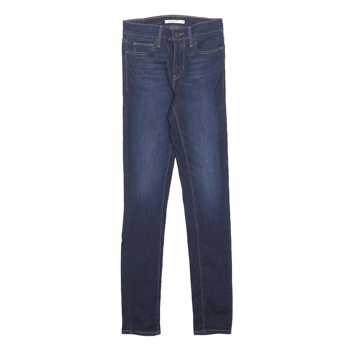LEVI'S Womens Slim Fit Skinny Blue Denim Jeans W26 L32 Zip Cotton Blend