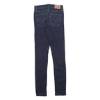 LEVI'S Womens Slim Fit Skinny Blue Denim Jeans W26 L32 Zip Cotton Blend