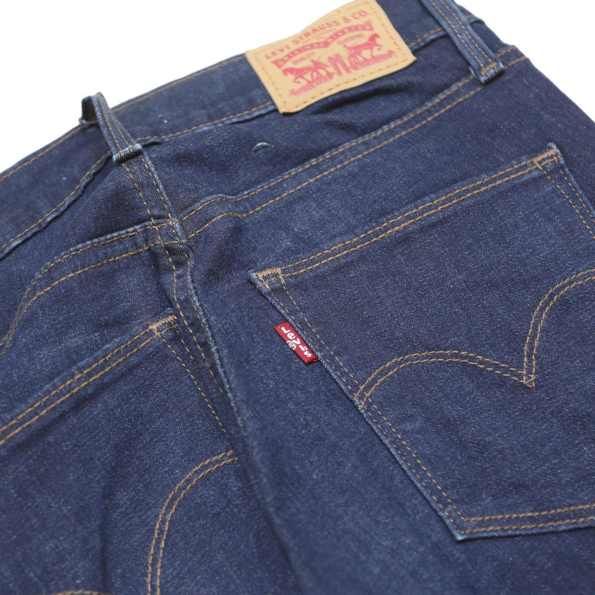 LEVI'S Womens Slim Fit Skinny Blue Denim Jeans W26 L32 Zip Cotton Blend