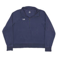 UNDER ARMOUR Womens Navy Blue Half Zip S Casual Athletic Sweatshirt