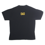 RUSSELL ATHLETIC Mens Black & Yellow Graphic T-Shirt L Short Sleeve Crew Neck