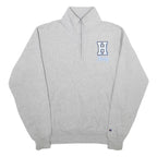 CHAMPION Mens Grey Half Zip L Sweatshirt Dance Graphic Cotton Blend Pullover