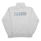 CHAMPION Mens Grey Half Zip L Sweatshirt Dance Graphic Cotton Blend Pullover