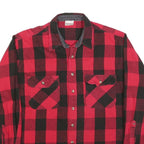 FIELD & STREAM Mens Red & Black Check Shirt XL Cotton Blend Lumberjack Flannel