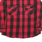 FIELD & STREAM Mens Red & Black Check Shirt XL Cotton Blend Lumberjack Flannel