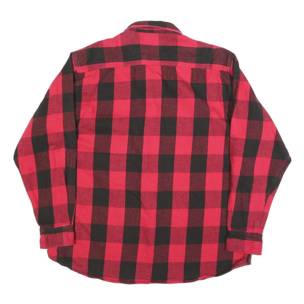 FIELD & STREAM Mens Red & Black Check Shirt XL Cotton Blend Lumberjack Flannel