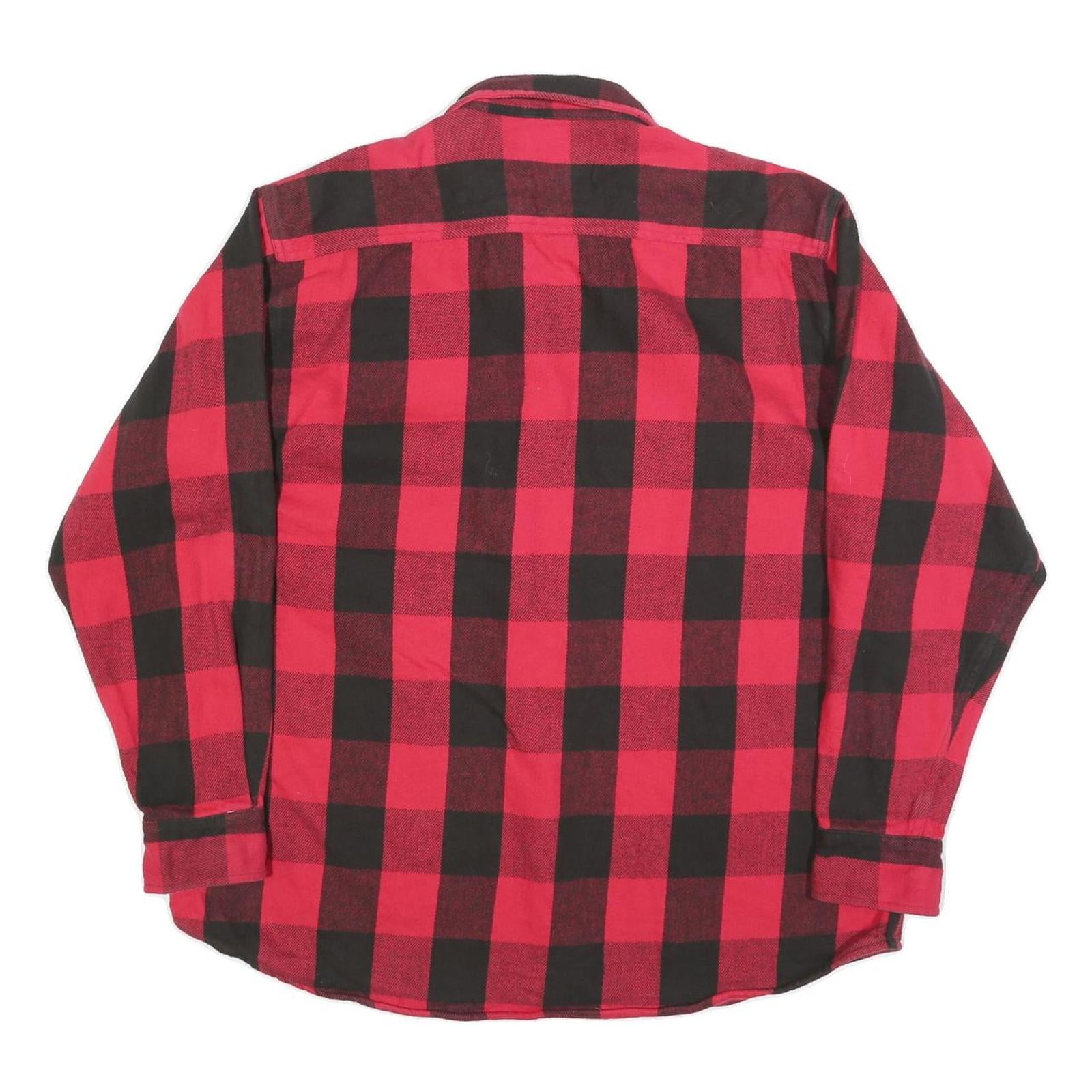 FIELD & STREAM Mens Red & Black Check Shirt XL Cotton Blend Lumberjack Flannel