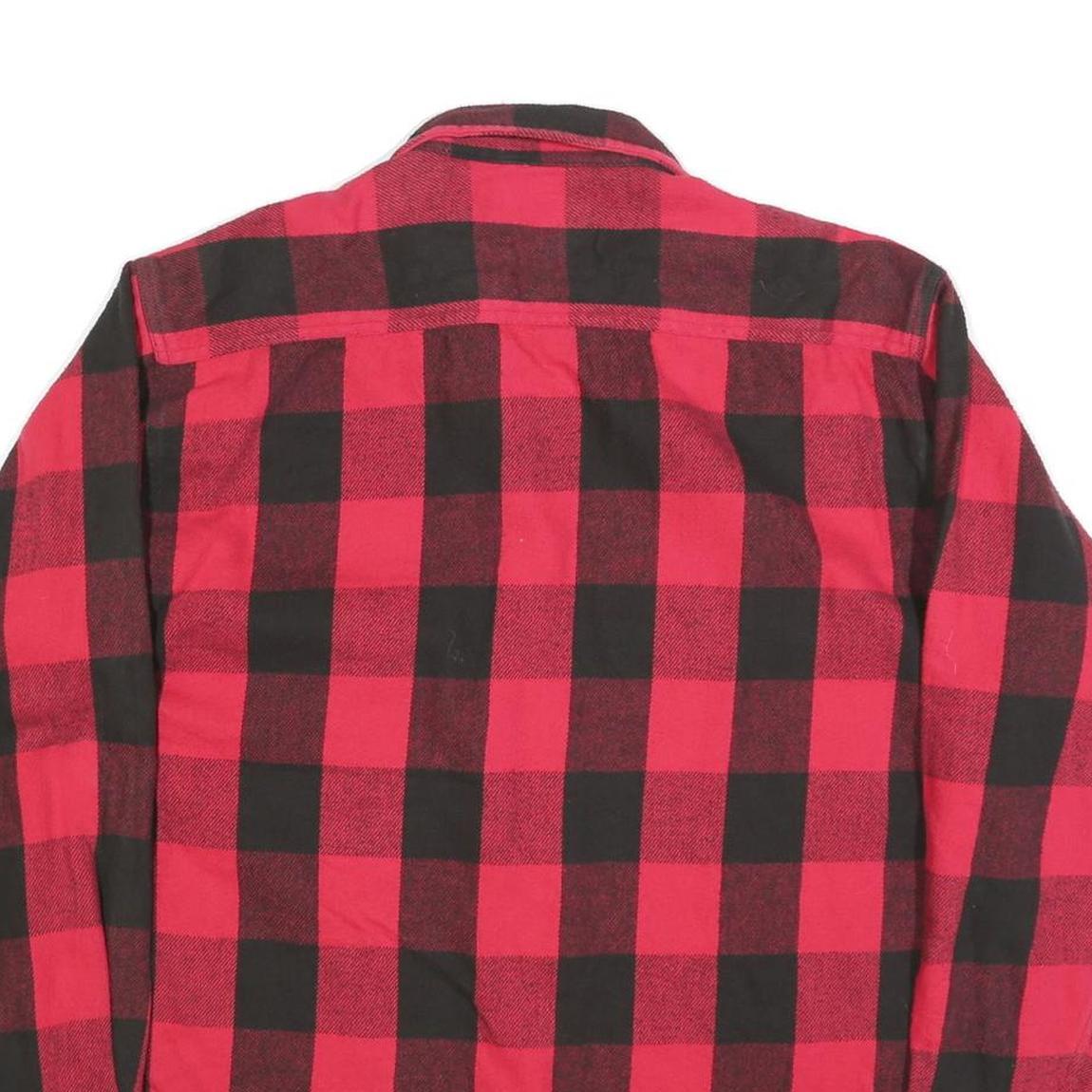 FIELD & STREAM Mens Red & Black Check Shirt XL Cotton Blend Lumberjack Flannel