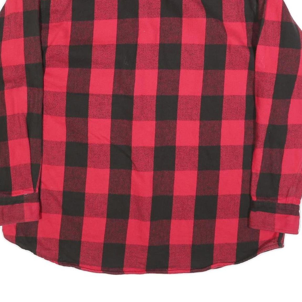 FIELD & STREAM Mens Red & Black Check Shirt XL Cotton Blend Lumberjack Flannel
