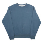 CHAMPION Mens Blue Crew Neck L Cotton Blend Sweatshirt Pullover Casual