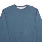 CHAMPION Mens Blue Crew Neck L Cotton Blend Sweatshirt Pullover Casual