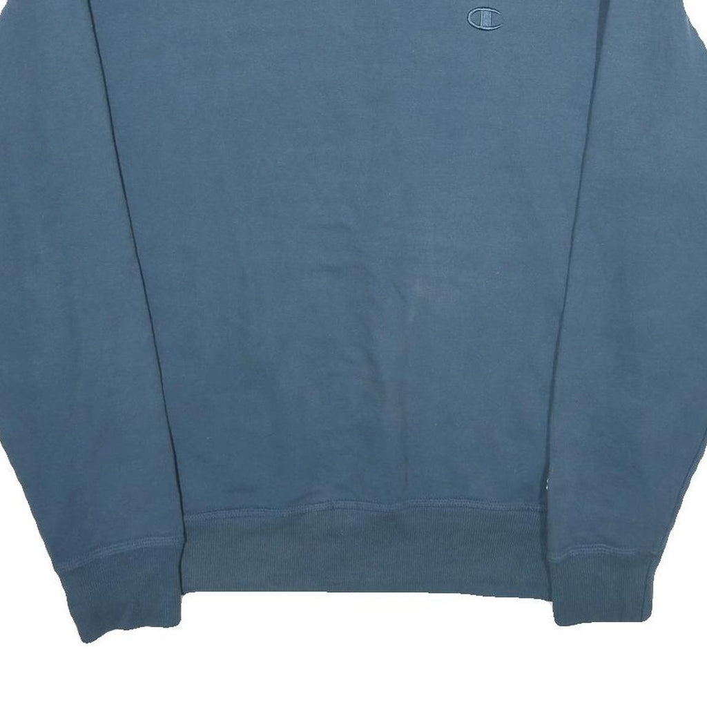CHAMPION Mens Blue Crew Neck L Cotton Blend Sweatshirt Pullover Casual