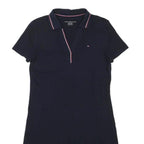 TOMMY HILFIGER Womens Navy Blue Polo Cotton Blend Mini Dress XS Collar