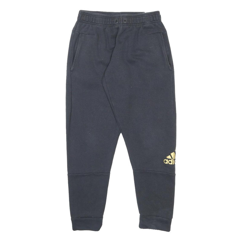ADIDAS Womens Joggers Black & Gold Slim Tapered S W24 L26 Cotton Blend Casual