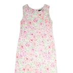 SAG HARBOR Womens Pink & Green Floral Day Dress Polyester Sleeveless UK 12