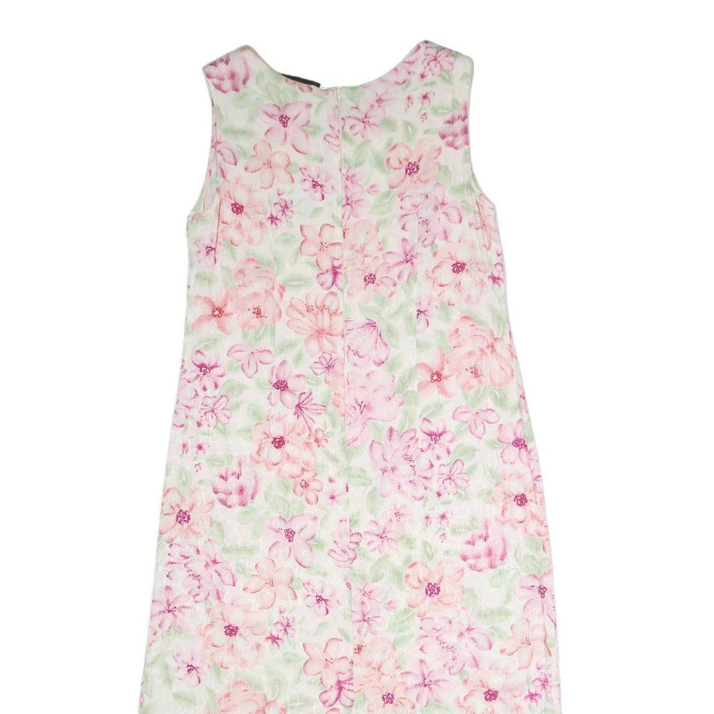 SAG HARBOR Womens Pink & Green Floral Day Dress Polyester Sleeveless UK 12