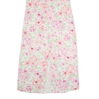 SAG HARBOR Womens Pink & Green Floral Day Dress Polyester Sleeveless UK 12