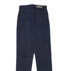 HAOFA JEANS Womens Cotton Blend Blue Slim Straight Trousers W26 L30 Slim Fit Zip