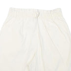 Womens Cream Casual Shorts M W27 Cotton Blend Button Plain Style