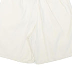 Womens Cream Casual Shorts M W27 Cotton Blend Button Plain Style