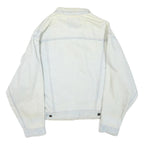 LEVI'S Mens White Denim Button Jacket XL Cotton Blend Classic Casual Vintage