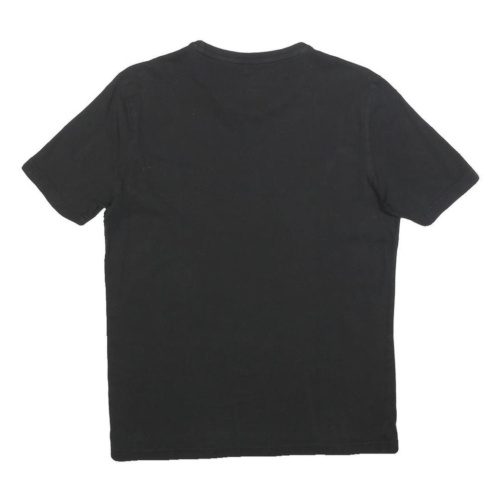 PUMA Mens Black Graphic T-Shirt S Short Sleeve Crew Neck Casual Cotton