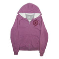 NIKE Womens Purple Full Zip Hoodie L Soft Cotton Blend Casual Sportswear
