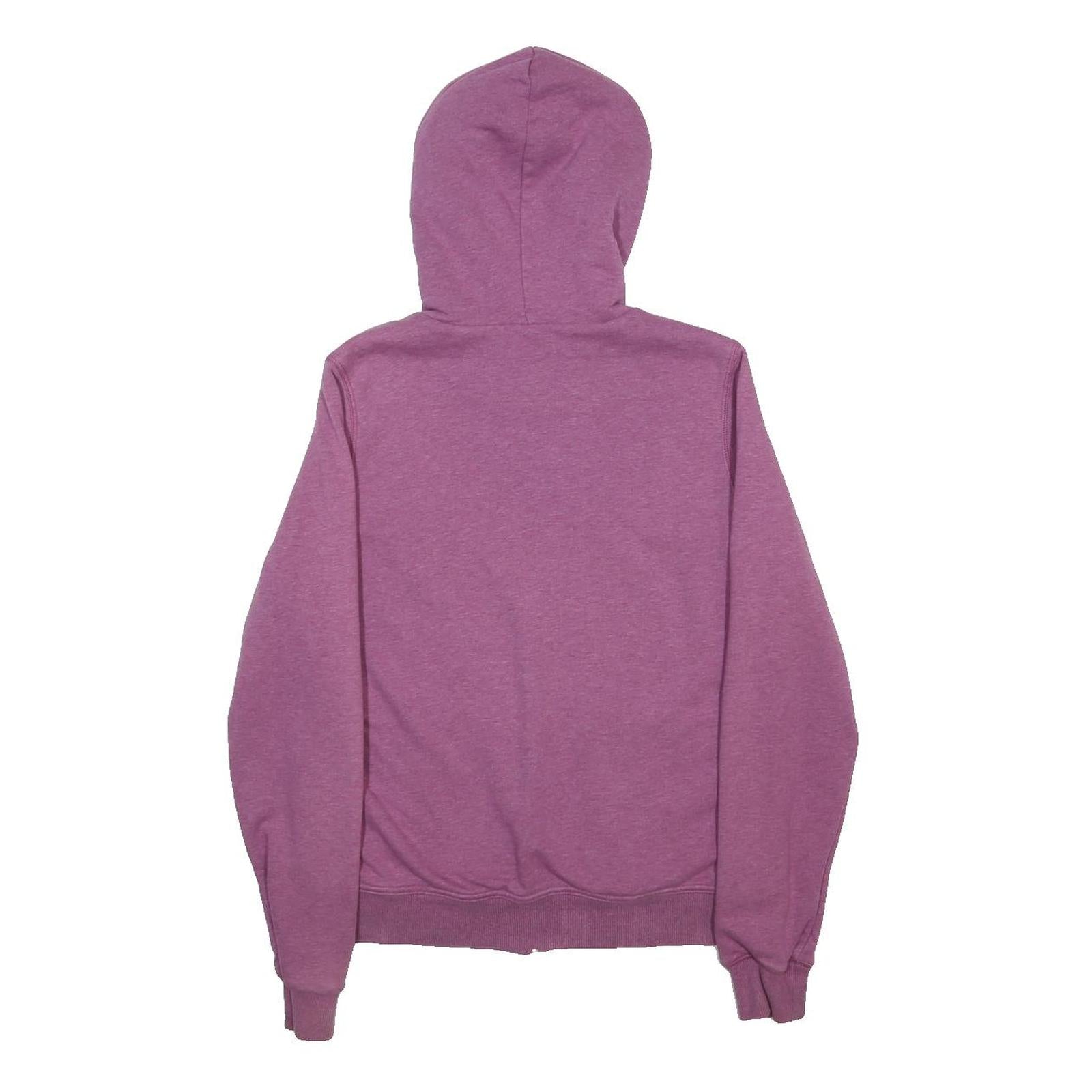 NIKE Womens Purple Full Zip Hoodie L Soft Cotton Blend Casual Sportswear