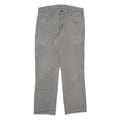 DICKIES Mens Regular Grey Cotton Blend Denim Jeans W34 L30 Workwear Straight Zip