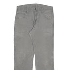 DICKIES Mens Regular Grey Cotton Blend Denim Jeans W34 L30 Workwear Straight Zip