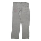 DICKIES Mens Regular Grey Cotton Blend Denim Jeans W34 L30 Workwear Straight Zip