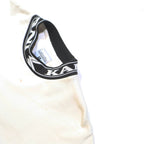 KARL KANI Womens White Sweatshirt Crew Neck S Logo Neck Print Cotton Blend
