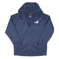 ADIDAS Mens Navy Blue Outdoor Jacket L Polyester Blend Zip Hooded Plain