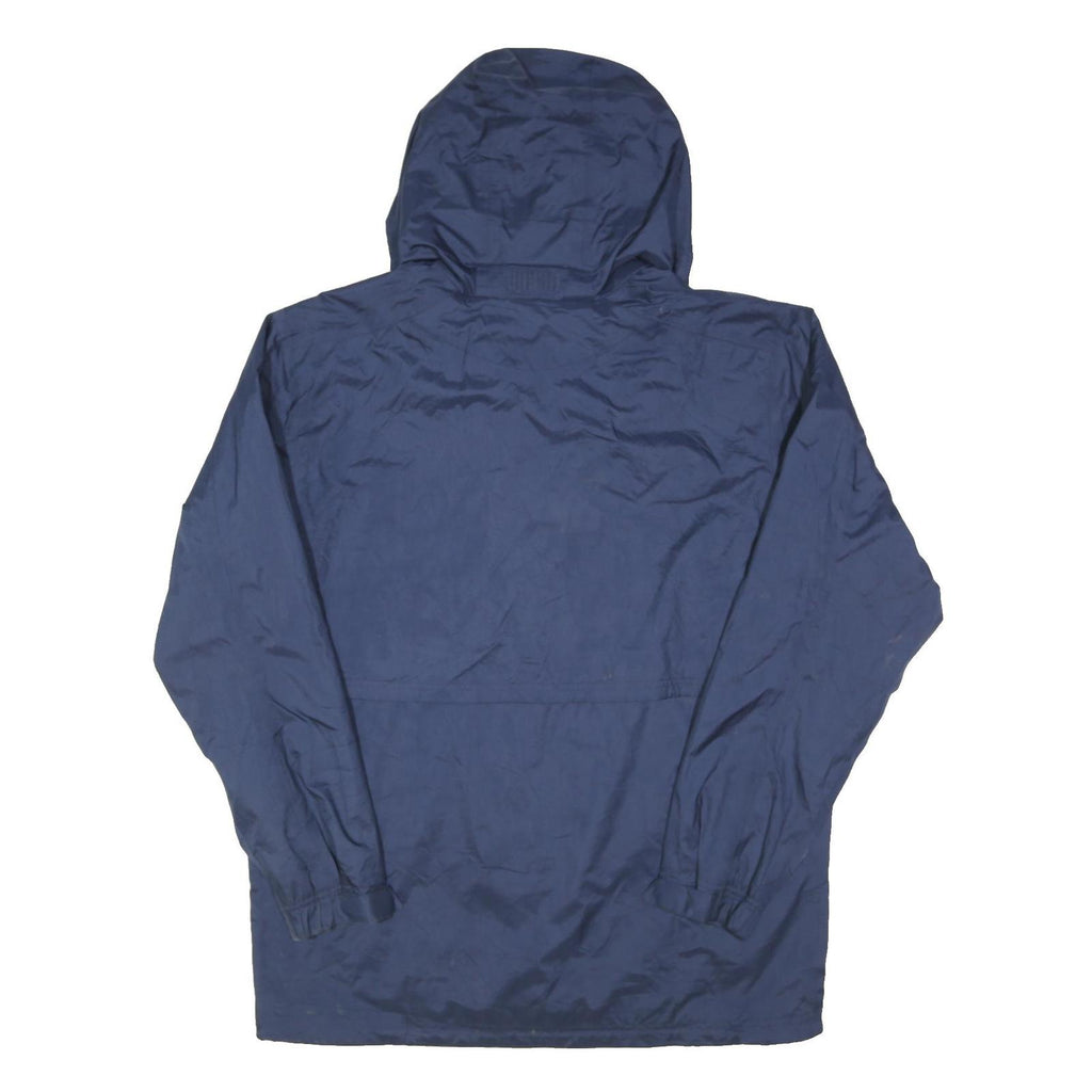ADIDAS Mens Navy Blue Outdoor Jacket L Polyester Blend Zip Hooded Plain