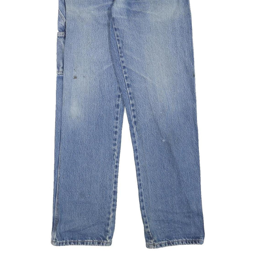 DICKIES Womens Regular Fit Straight Leg Denim Blue Cotton Blend Jeans W32 L34