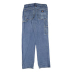 DICKIES Womens Regular Fit Straight Leg Denim Blue Cotton Blend Jeans W32 L34