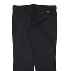 DICKIES Womens Regular Black Cotton Blend Trousers W37 L28 Zip Closure Classic