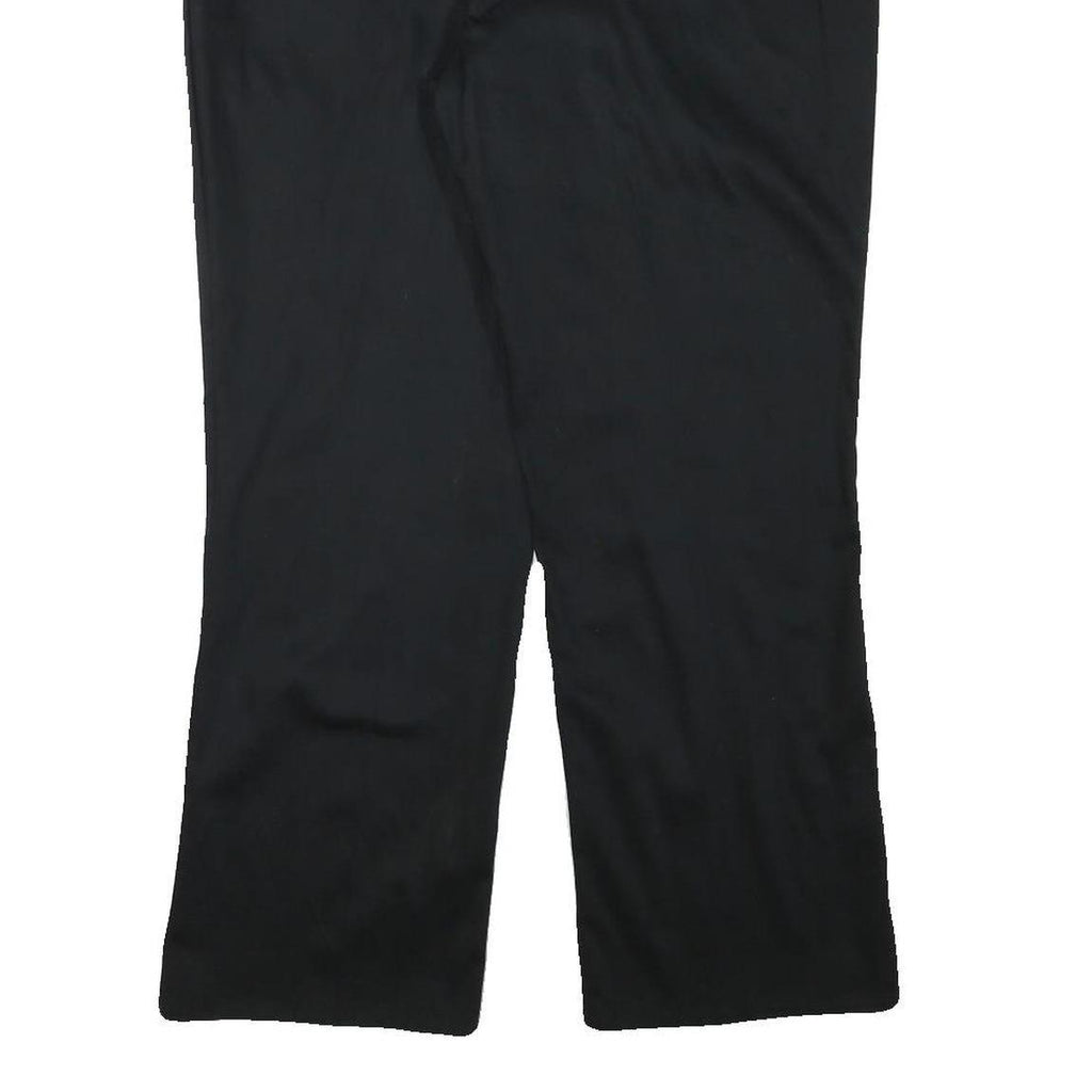 DICKIES Womens Regular Black Cotton Blend Trousers W37 L28 Zip Closure Classic