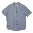 WOOLRICH Mens Blue Shirt L Cotton Blend Button Pocket Casual Summer Shirt