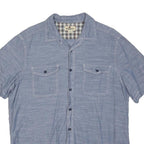WOOLRICH Mens Blue Shirt L Cotton Blend Button Pocket Casual Summer Shirt