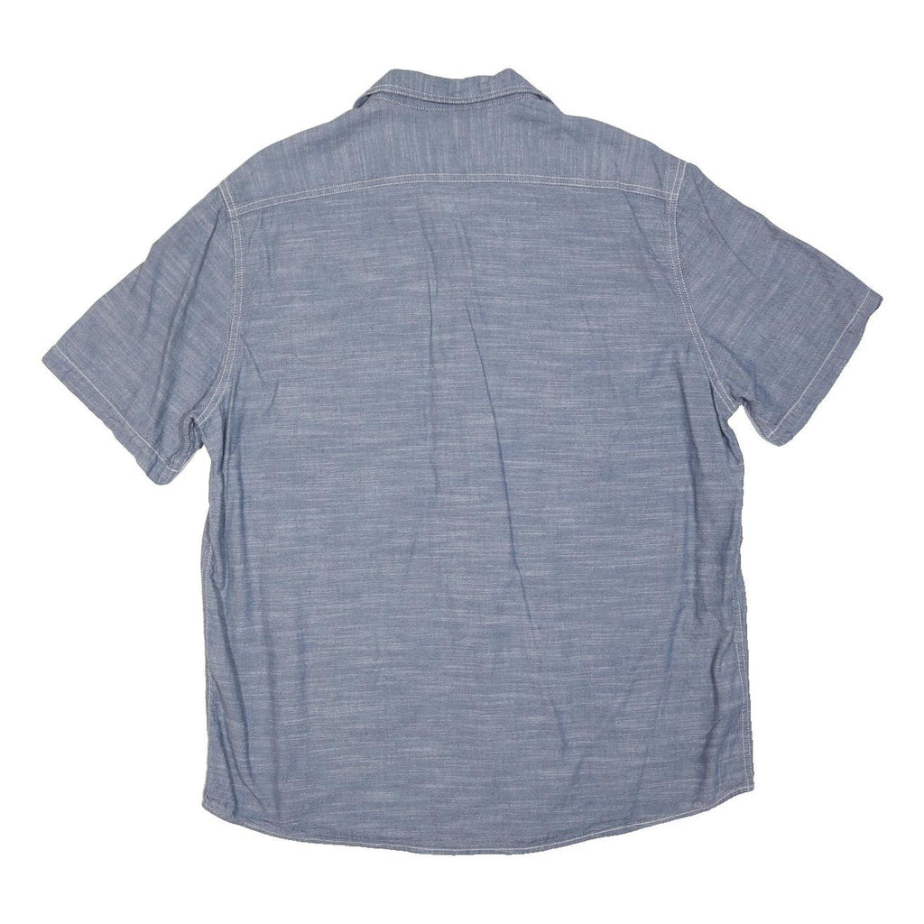 WOOLRICH Mens Blue Shirt L Cotton Blend Button Pocket Casual Summer Shirt