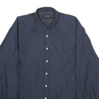 SONNYBONO Mens Blue Shirt M Classic Polyester Blend Long Sleeve Button Closure