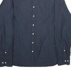 SONNYBONO Mens Blue Shirt M Classic Polyester Blend Long Sleeve Button Closure