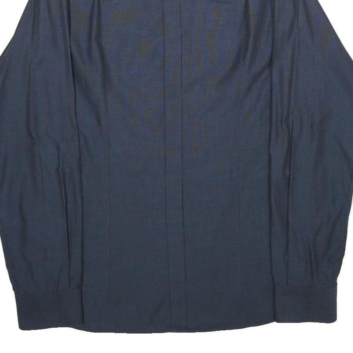 SONNYBONO Mens Blue Shirt M Classic Polyester Blend Long Sleeve Button Closure