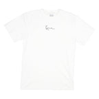KANI Mens White Signature Graphic T-Shirt M Short Sleeve Crew Neck Cotton Blend